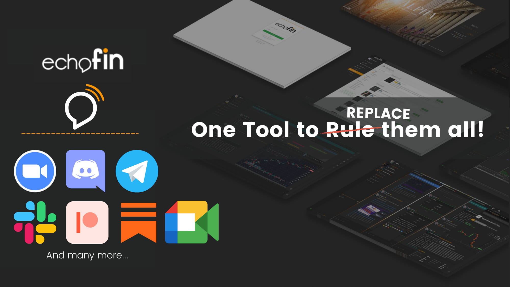 How many tools you can replace with Echofin?